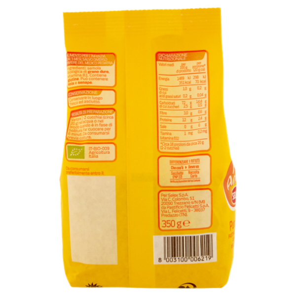 Selex Primi Anni Pastina per l'Infanzia Puntine Biologica 350 g