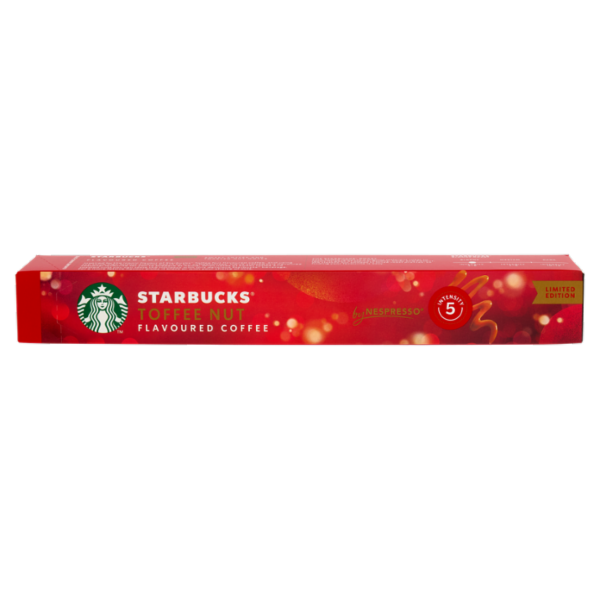 STARBUCKS Toffee Nut by Nespresso Caffè con aroma Caramello e Nocciola 10 Capsule 51g