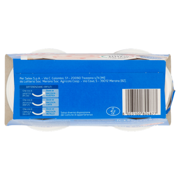 Selex Yogurt Intero Fragola con Frutta in Pezzi 2x125 g