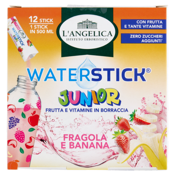 L'Angelica Waterstick Junior Fragola e Banana 12 x 2 g