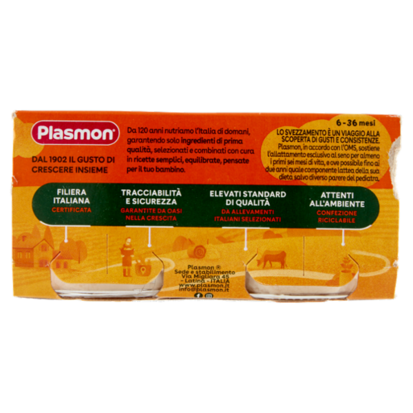 Plasmon Omogeneizzato Pollo e Vitello con cereale 2 x 80 g