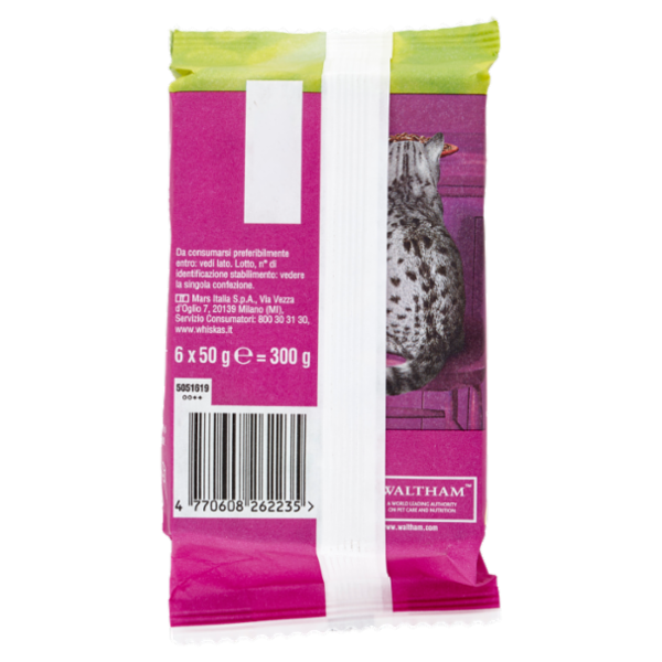 Whiskas Pranzetti Cibo Umido Gatto con Manzo e Agnello in Salsa 6 x 50 g