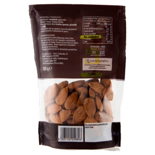 Selex Saper di Sapori Mandorle Tuono Siciliano Sgusciate 100 g