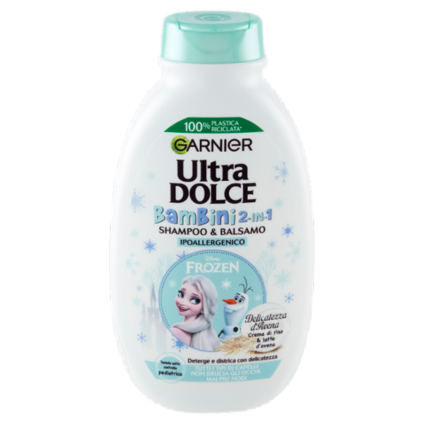 Garnier Shampoo 2in1 Ultra Dolce Delicatezza d'Avena 2in1 Kids, Per Capelli e Cute Delicati, 250 ml