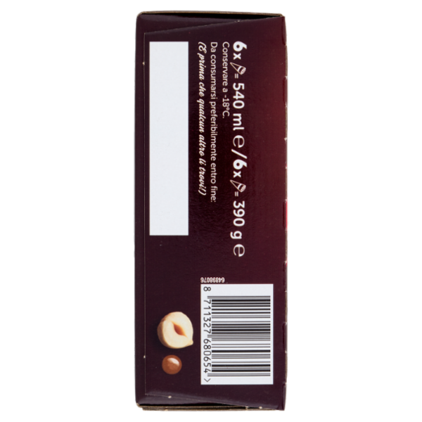 Cornetto Algida Max Nocciola & Cioccolato 6 Gelati 390 g