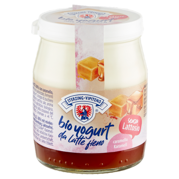 Sterzing Vipiteno bio yogurt da Latte fieno caramello senza Lattosio 150 g