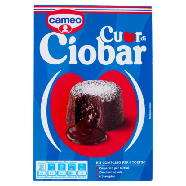 cameo Cuor di Ciobar Kit Completo per 4 Tortini 233 g