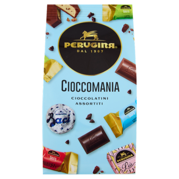 PERUGINA Cioccomania Cioccolatini Assortiti Fondenti e al Latte Sacchetto 180g