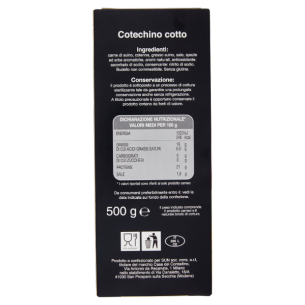 La Casa del Contadino Cotechino Cotto 500 g