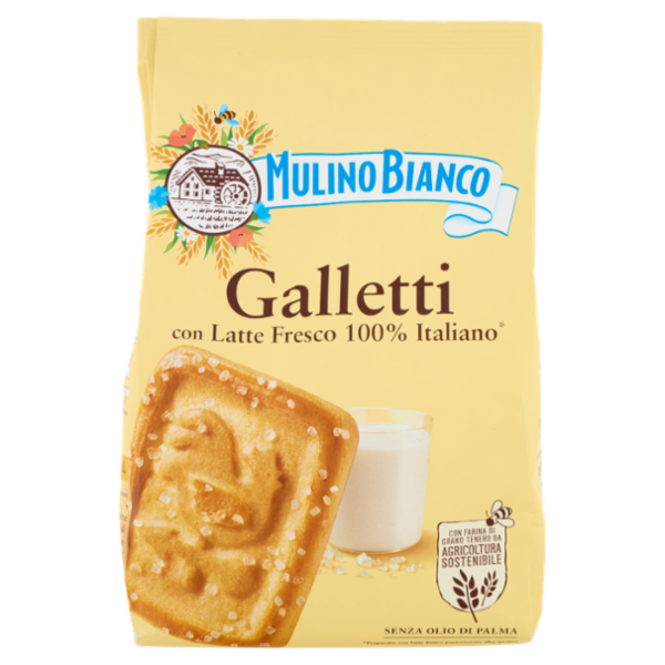 Mulino Bianco Galletti Biscotti con Latte Fresco 100% Italiano 350g