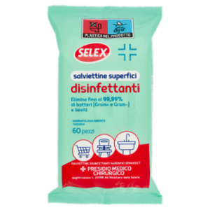 Selex Salviettine Superfici Disinfettanti Presidio Medico Chirurgico 60 Pezzi