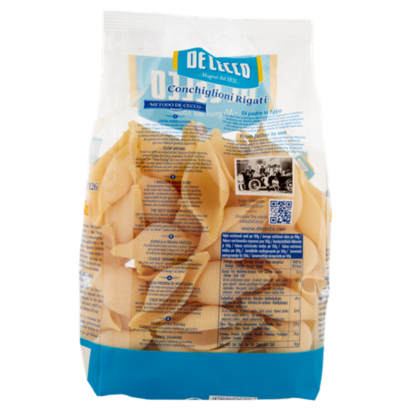 De Cecco Le Specialità Conchiglioni Rigati n°126 500 g