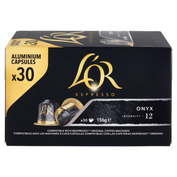 L'OR Onyx 12- 30 Capsule Caffè Compatibili con Macchine Nespresso*® Original 156g