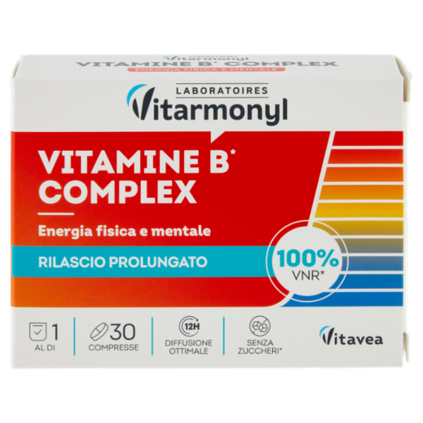 Laboratoires Vitarmonyl Vitamine B Complex Energia fisica e mentale 30 Compresse 21 g