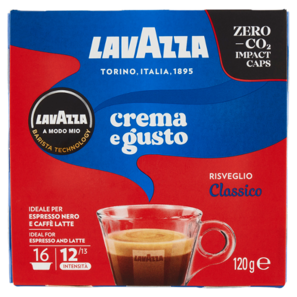 Lavazza A Modo Mio crema e gusto Classico 16 Capsule 120 g