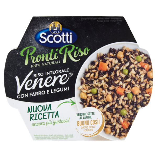 Riso Scotti Naturalissimi Bio Riso Integrale Venere con Farro e Legumi 180 g