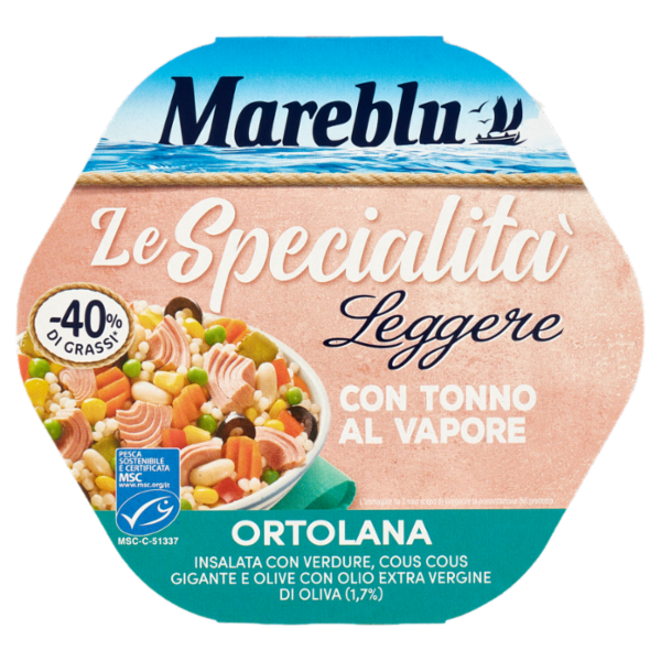 Mareblu Le Specialità Leggere con Tonno al Vapore Ortolana 220 g