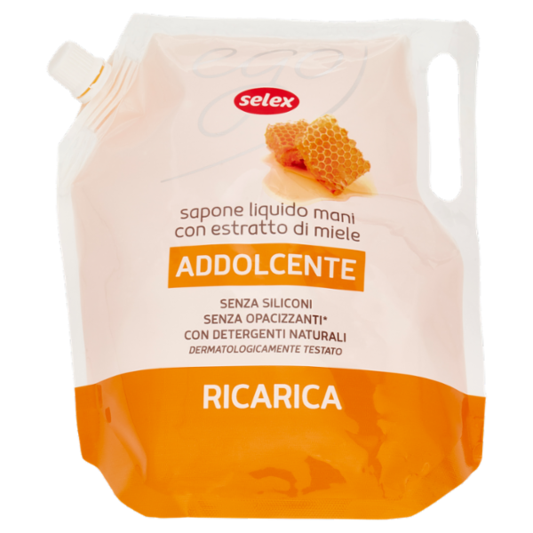 Selex Ego Sapone Liquido Mani Addolcente con Miele Ricarica 1 L