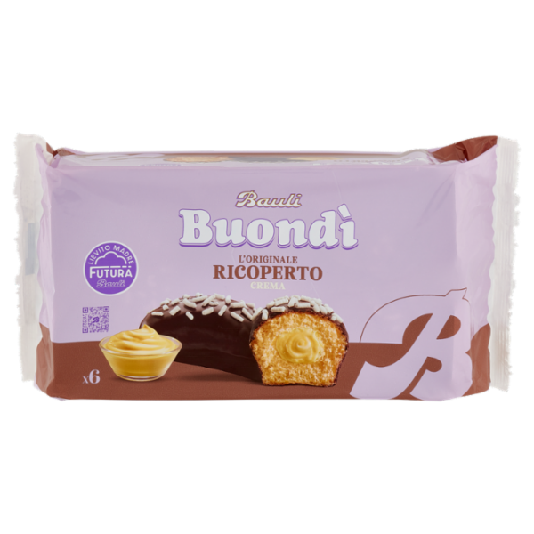 Bauli Buondì l'Originale Ricoperto Crema 6 x 46 g