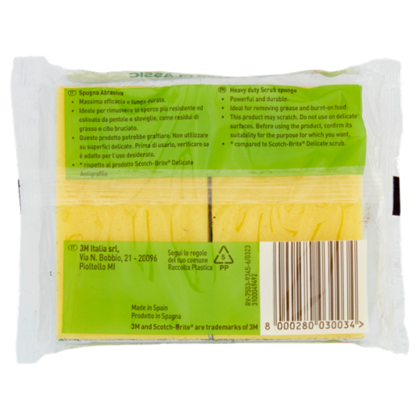 Scotch-Brite® Spugna abrasiva Classic, 2 pezzi