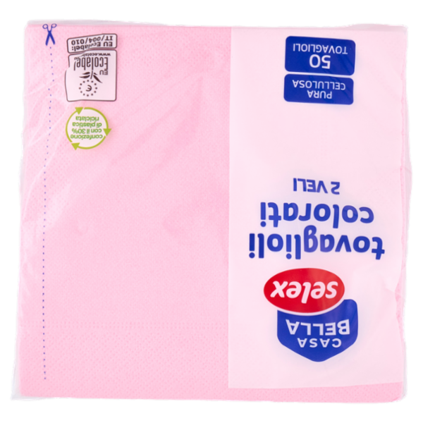 Selex Casa Bella Tovaglioli 2 Veli 33x33 cm Rosa 50 pezzi