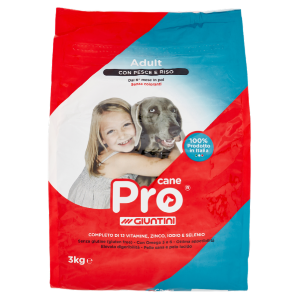 Giuntini Pro cane Adult con Pesce e Riso 3 kg