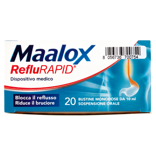 Maalox RefluRapid Bustine Monodose 20 x 10 ml