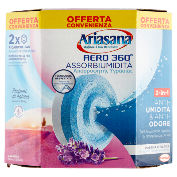 ARIASANA Aero 360 Tab Lavanda Relax bipack 2 x 450 g