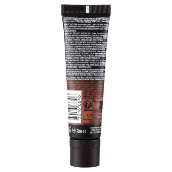 L'Oréal Paris Infaillible Matte Cover Fondotinta, 350 30 ml