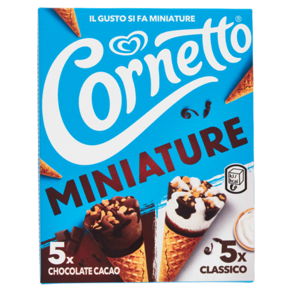 Cornetto Algida Miniature 5 Classico 5 Chocolate Cacao 190 g