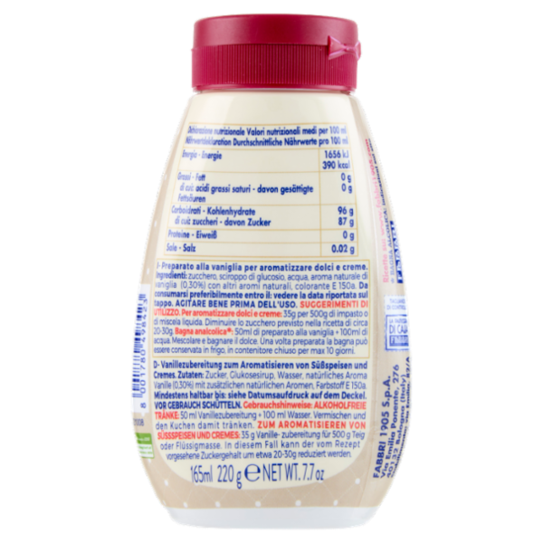 La Pasticceria di Casa Fabbri Preparato alla Vaniglia 220 g