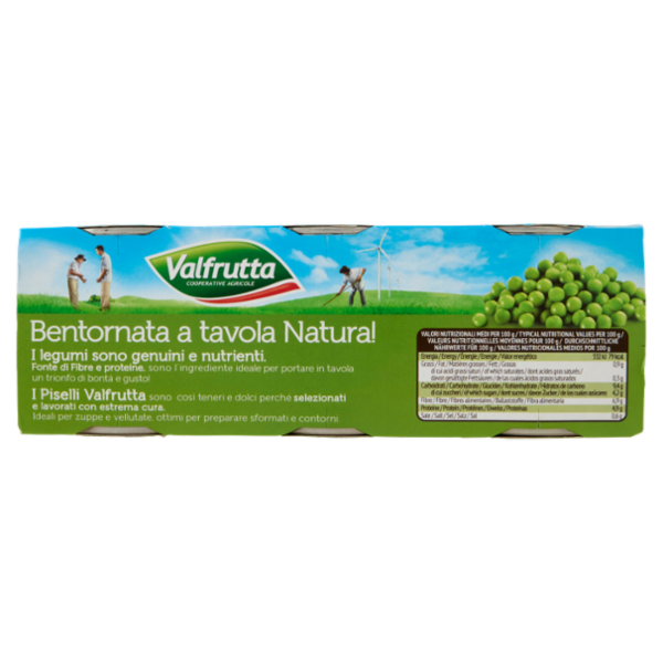 Valfrutta Piselli Piccoli 3 x 410 g