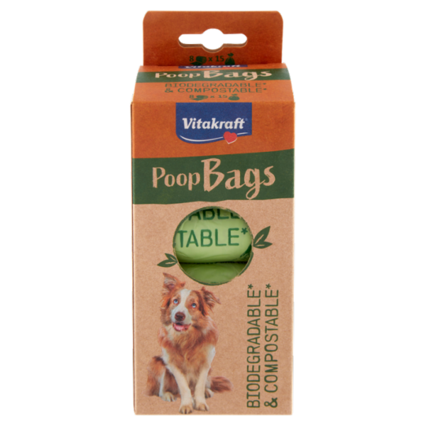 Vitakraft Poop Bags Biodegradable* & Compostable* 8 x 15 pz