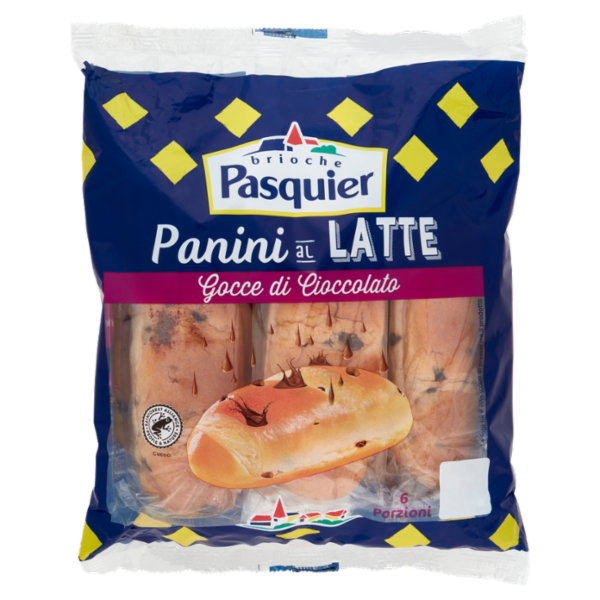 Brioche Pasquier Panino al Latte con Gocce di Cioccolato 6 x 35 g