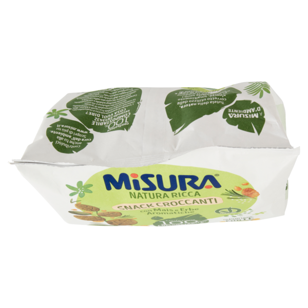Misura Natura Ricca Snack Croccanti con Mais e Erbe Aromatiche 7 x 32 g