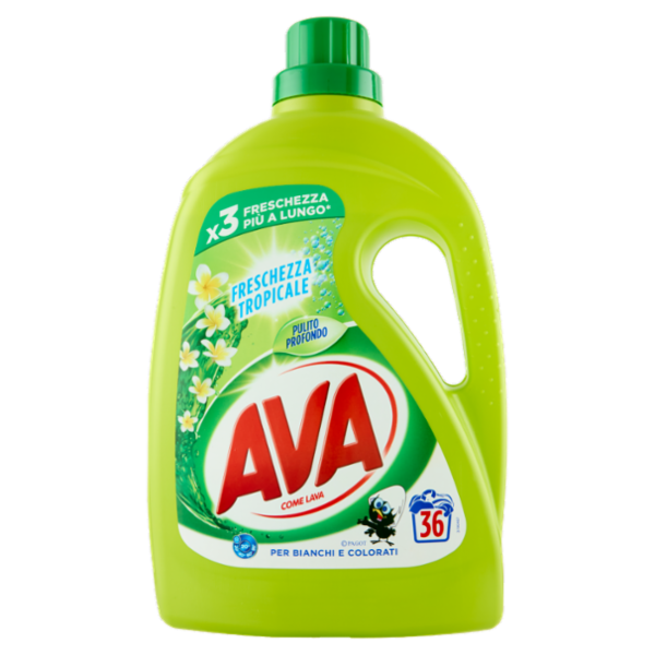 Ava Detersivo lavatrice Freschezza Tropicale 36 lavaggi 1,8 L