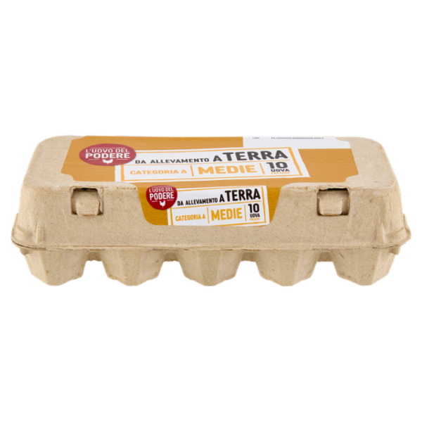 L'Uovo del Podere 10 Uova Fresche da Allevamento a Terra Medie