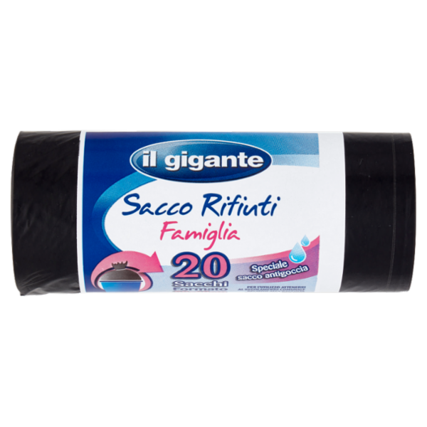 IL GIGANTE Sacco Rifiuti Famiglia Formato 50x60cm 20 pz