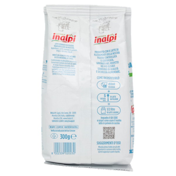 Latterie inalpi Latte di Filiera in Polvere Scremato 300 g