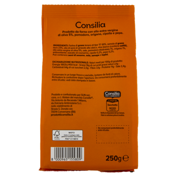 Consilia Taralli Gusto Mediterraneo 250 g