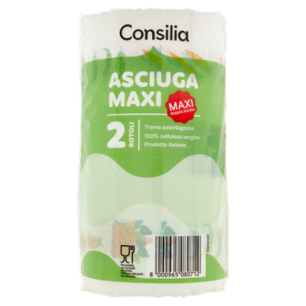 Consilia Asciugatutto 2 Veli Maxi 2 rotoli