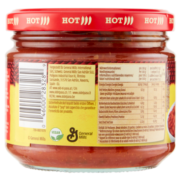 Old El Paso Chunky Salsa Dip Hot 312 g