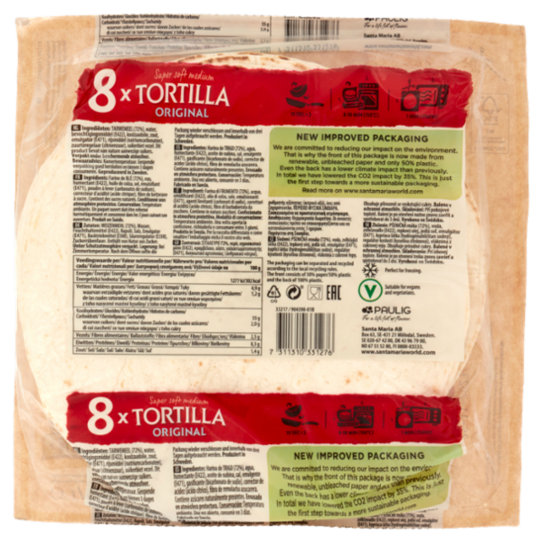Santa Maria Super soft medium Tortilla Original 8 Medium 320 g