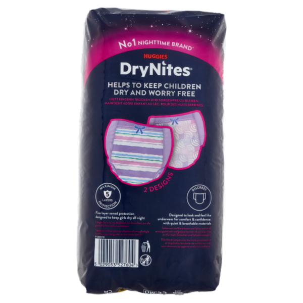 Huggies DryNites Pyjama Pants Age 8-13 30-48 Kg 9 pz
