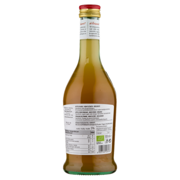 Monari Federzoni gli Artigianali Aceto di Mele Non Filtrato Bio 500 ml