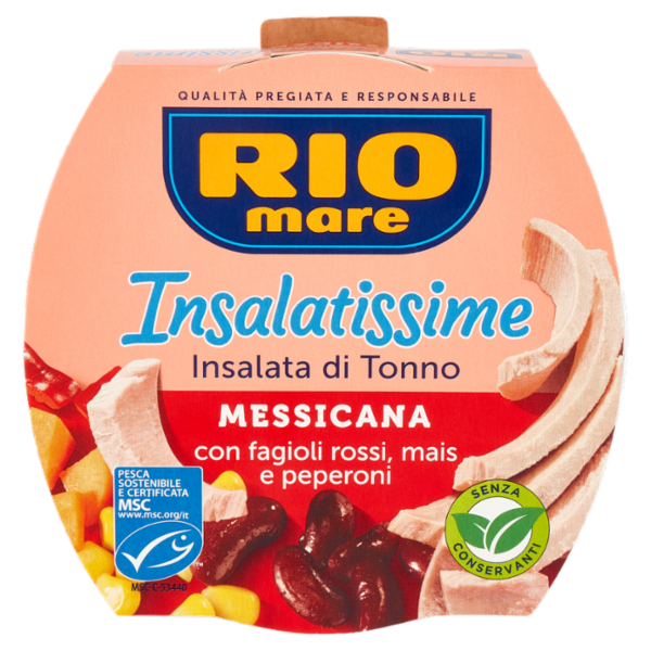 Rio mare Insalatissime Insalata di Tonno Messicana con fagioli rossi, mais e peperoni 160 g