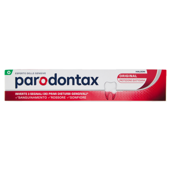 Parodontax original dentifricio quotidiano con fluoro per gengive più sane e denti forti 75 ml