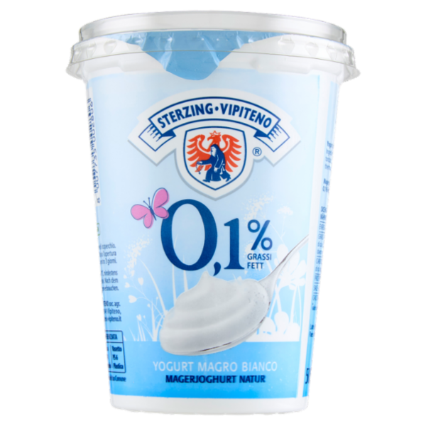 Sterzing Vipiteno 0,1% Grassi Yogurt Magro Bianco 500 g
