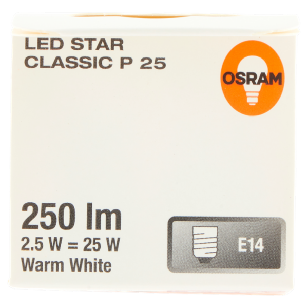 Osram Led Star Classic P 25 Warm White 2.5 W E14