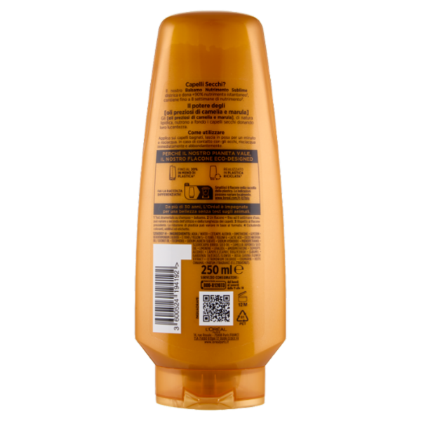 Elvive Olio Straordinario Balsamo Nutrimento Sublime, per Capelli Secchi, 250 ml